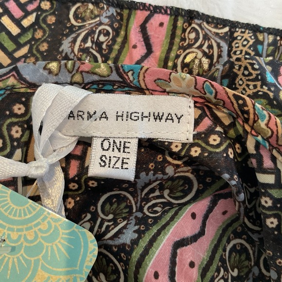 Karma Highway Ruffled Open Back Tiered Skirt Paisley Fairy Dress One Size - Picture 8 of 10